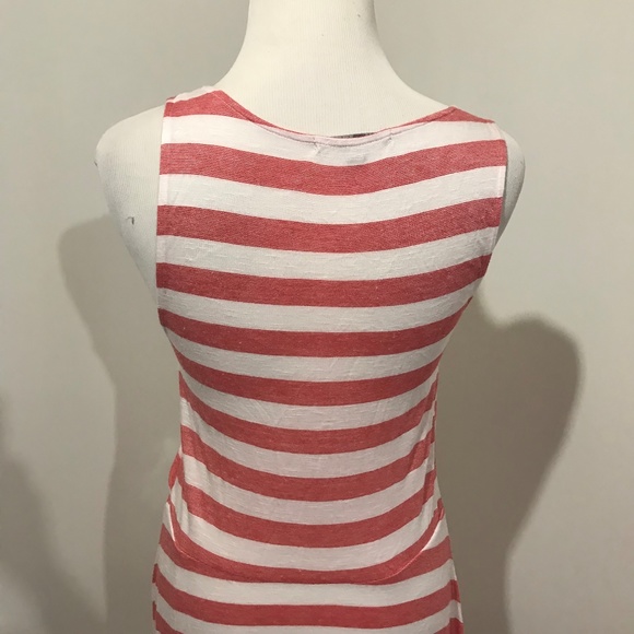 Gap Size S Sundress Red Stripe Midi Casual Flare - Picture 4 of 8